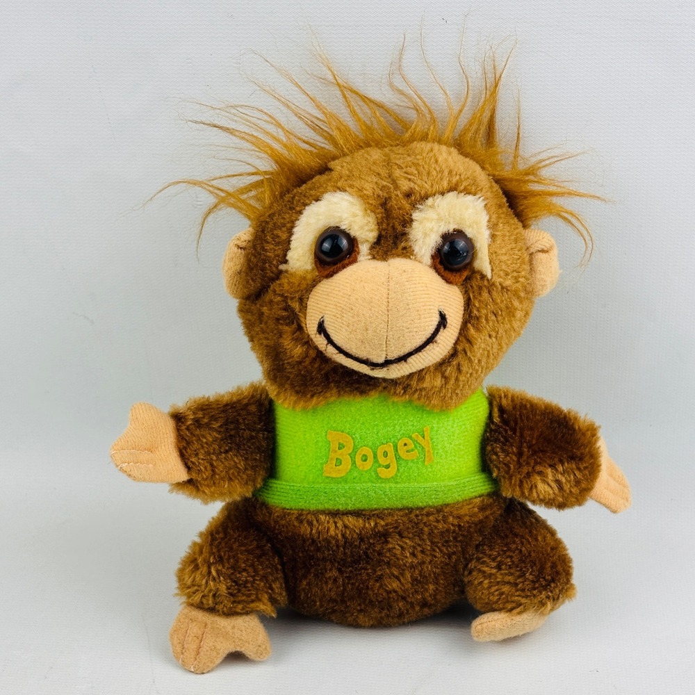 Vintage Shirt Tales Bogey Orangutan Plush 1981 Hallmark 6" Brown Stuffed Animal